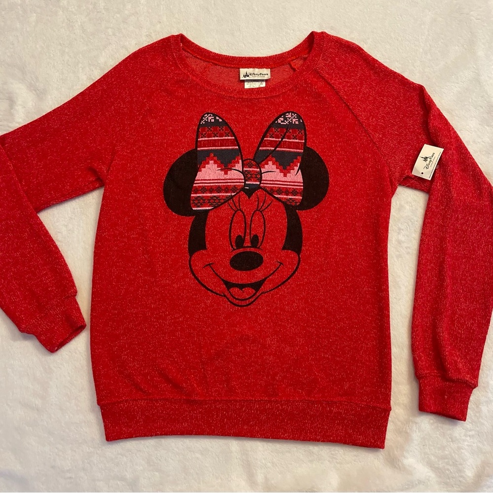 Disney Red Knit Top with Minnie Mouse Design